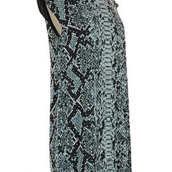 NWT Michael Kors Blue Snake Print Midi Dress - Picture 8 of 9
